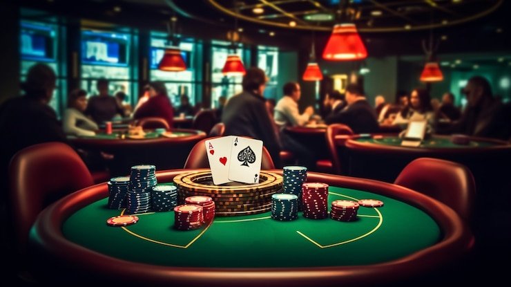 Preflop betting action and chip stacks